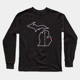 Port Sanilac MI Love (Lavendar) Long Sleeve T-Shirt